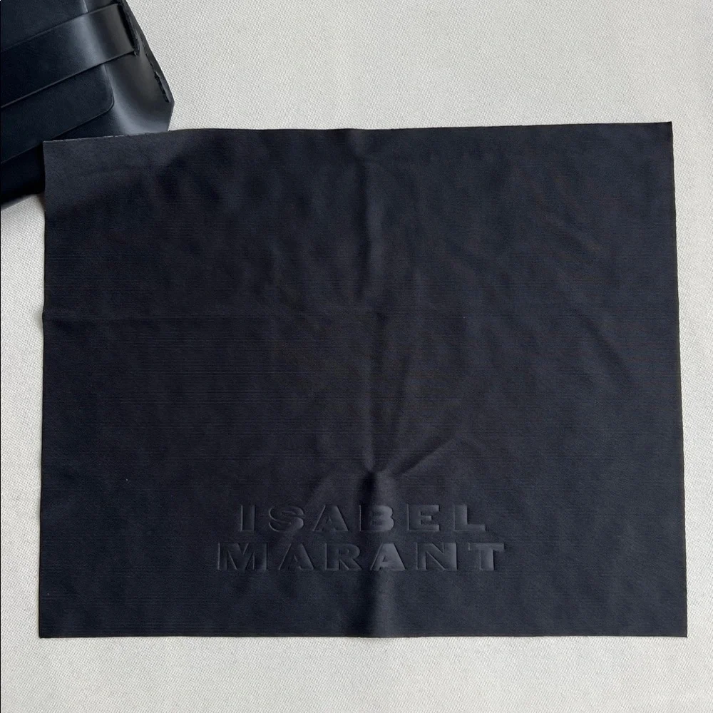Isabel Marant Elegant Black Leather Sunglasses Case
